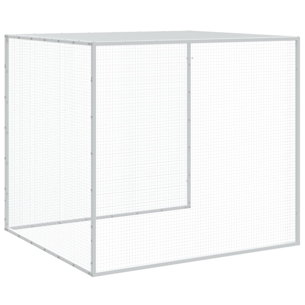 vidaXL Chicken Cage with Roof Anthracite 203x98x90 cm Galvanised Steel