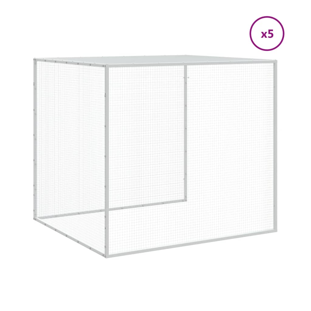 Chicken Cage with Roof Anthracite 603x98x90 cm Galvanised Steel