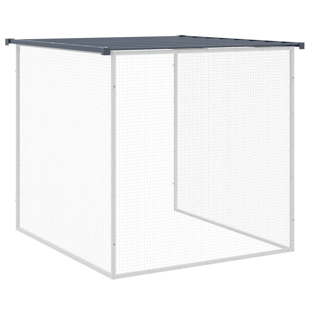 Chicken Cage with Roof Anthracite 203x98x90 cm Galvanised Steel