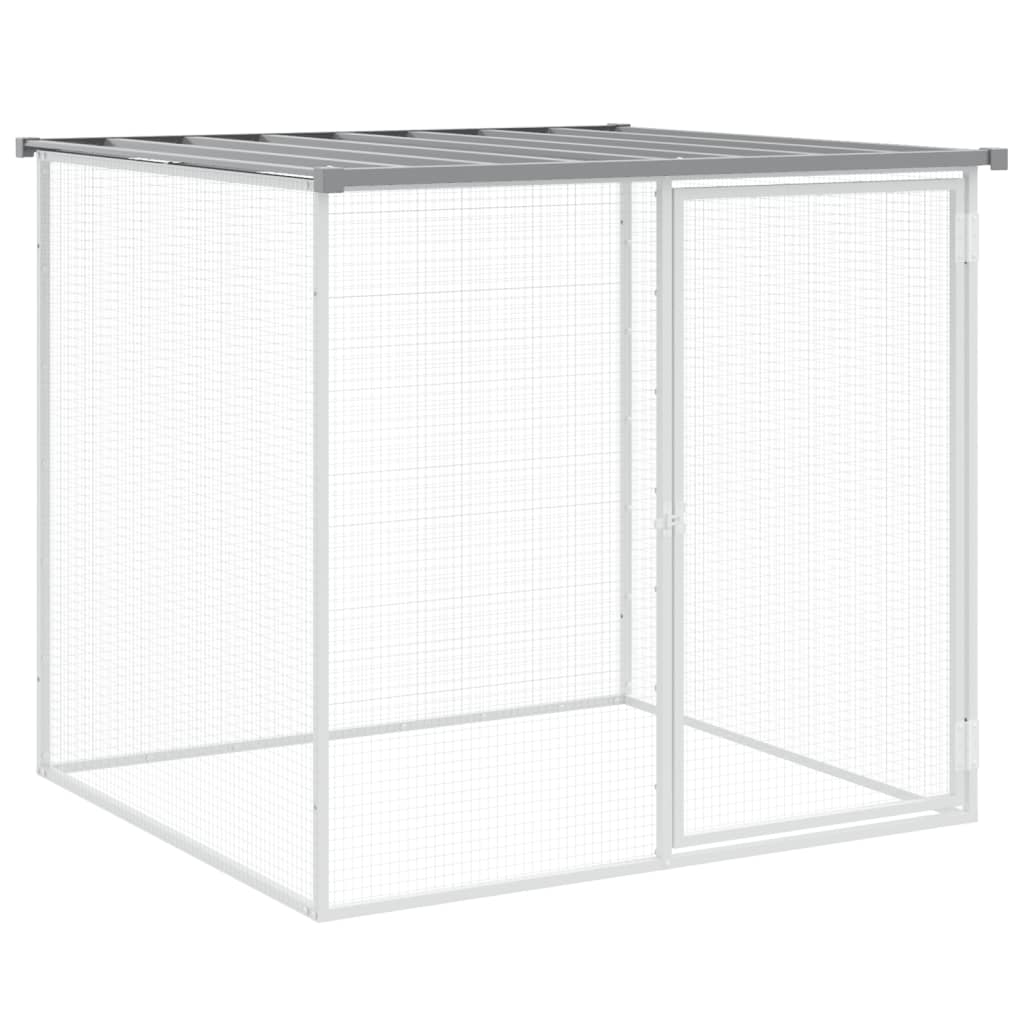 vidaXL Chicken Cage with Roof Light Grey 1003x98x90 cm Galvanised Steel