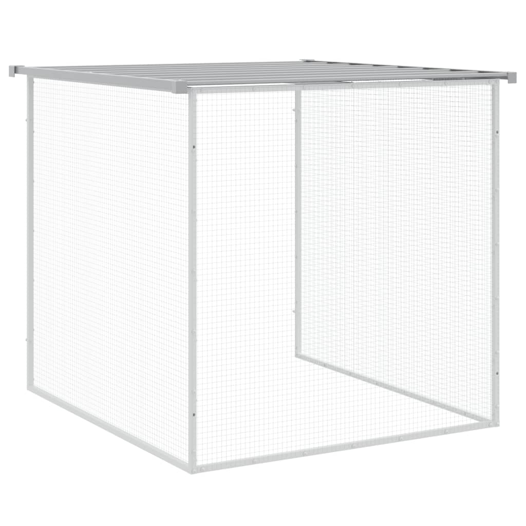 vidaXL Chicken Cage with Roof Light Grey 1003x98x90 cm Galvanised Steel