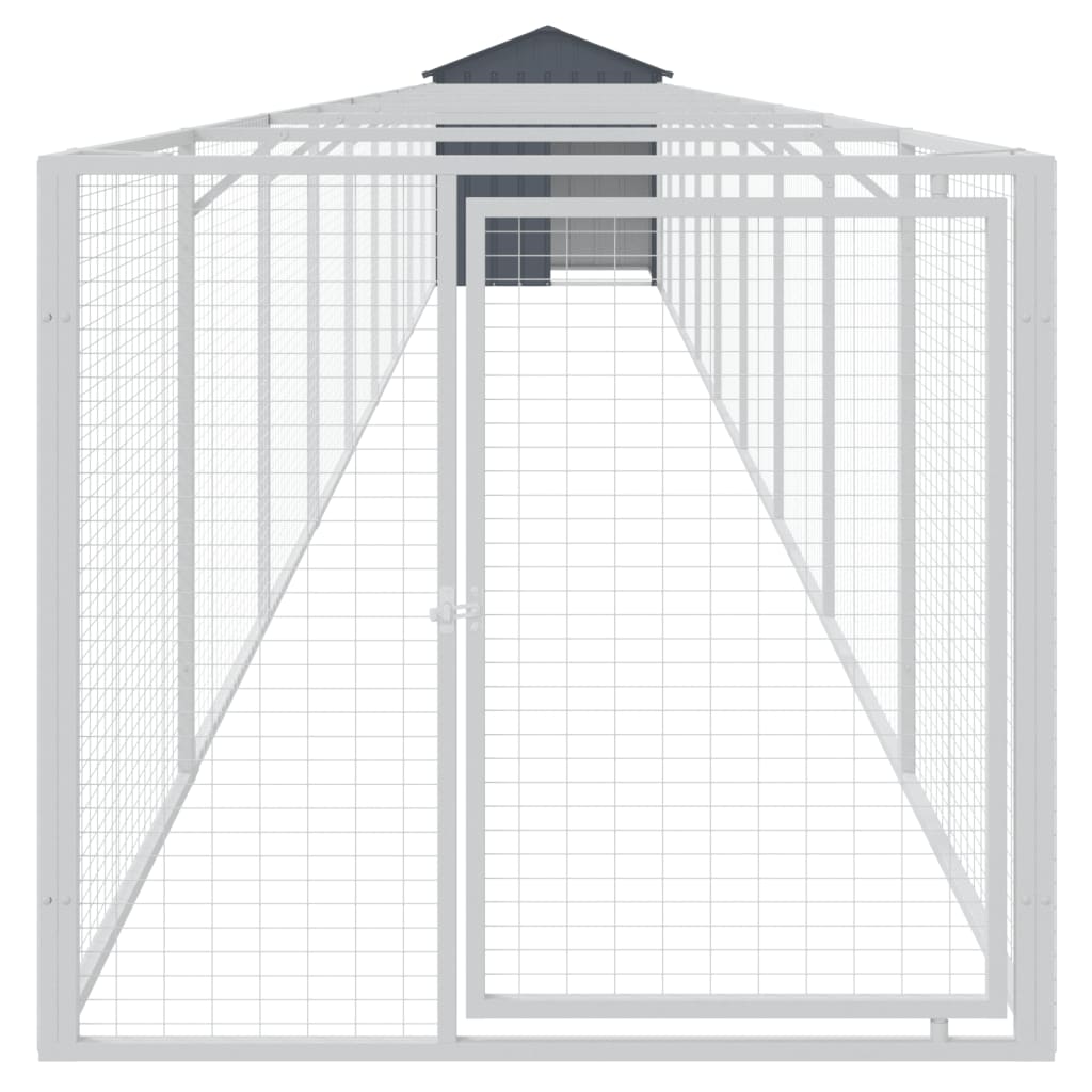 Dog House with Roof Anthracite 117x1017x123 cm Galvanised Steel