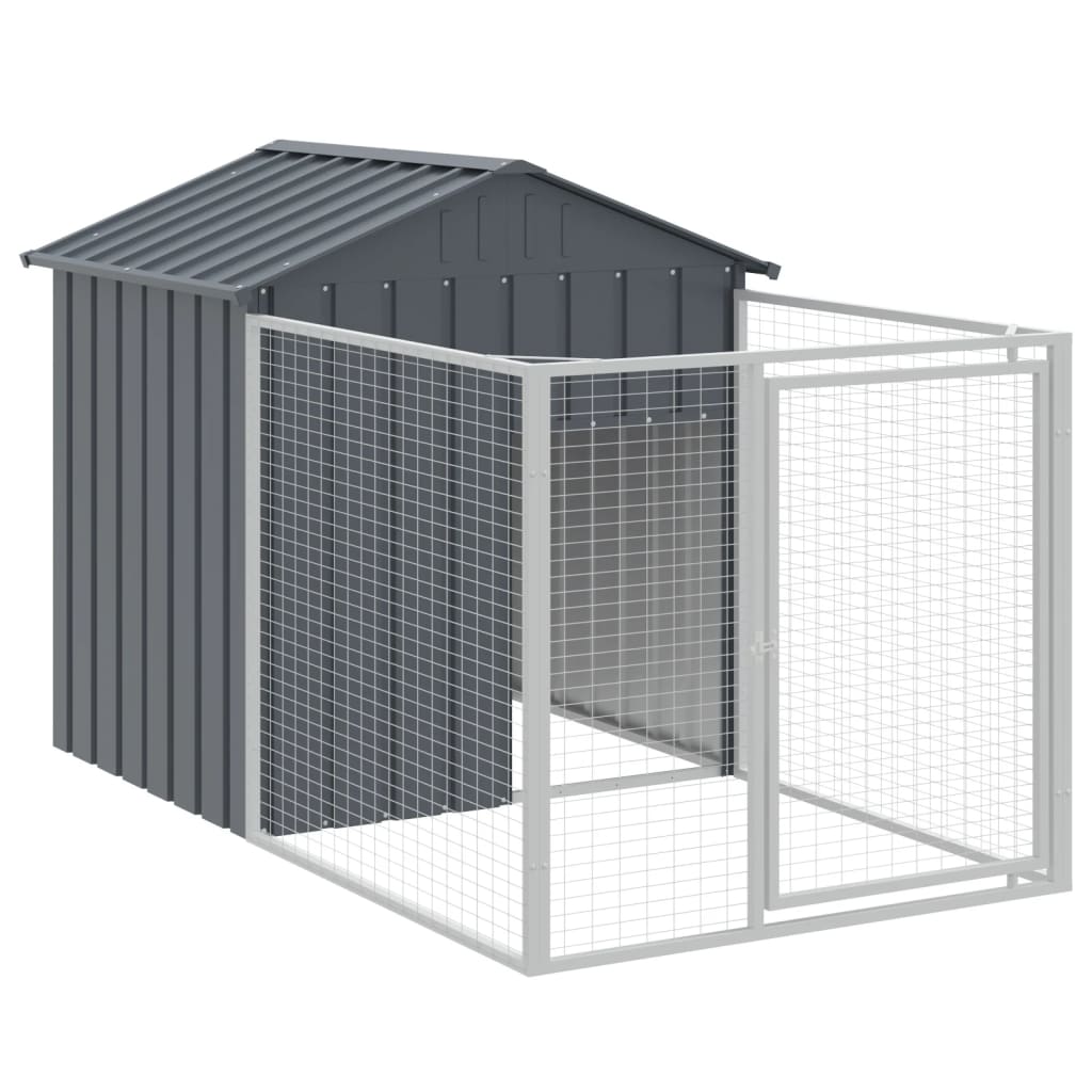 Dog House with Roof Anthracite 117x1017x123 cm Galvanised Steel