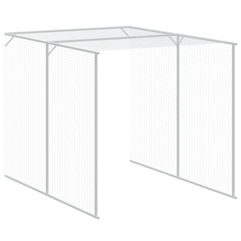 vidaXL Chicken Cage with Run Anthracite 165x455x181 cm Galvanised Steel