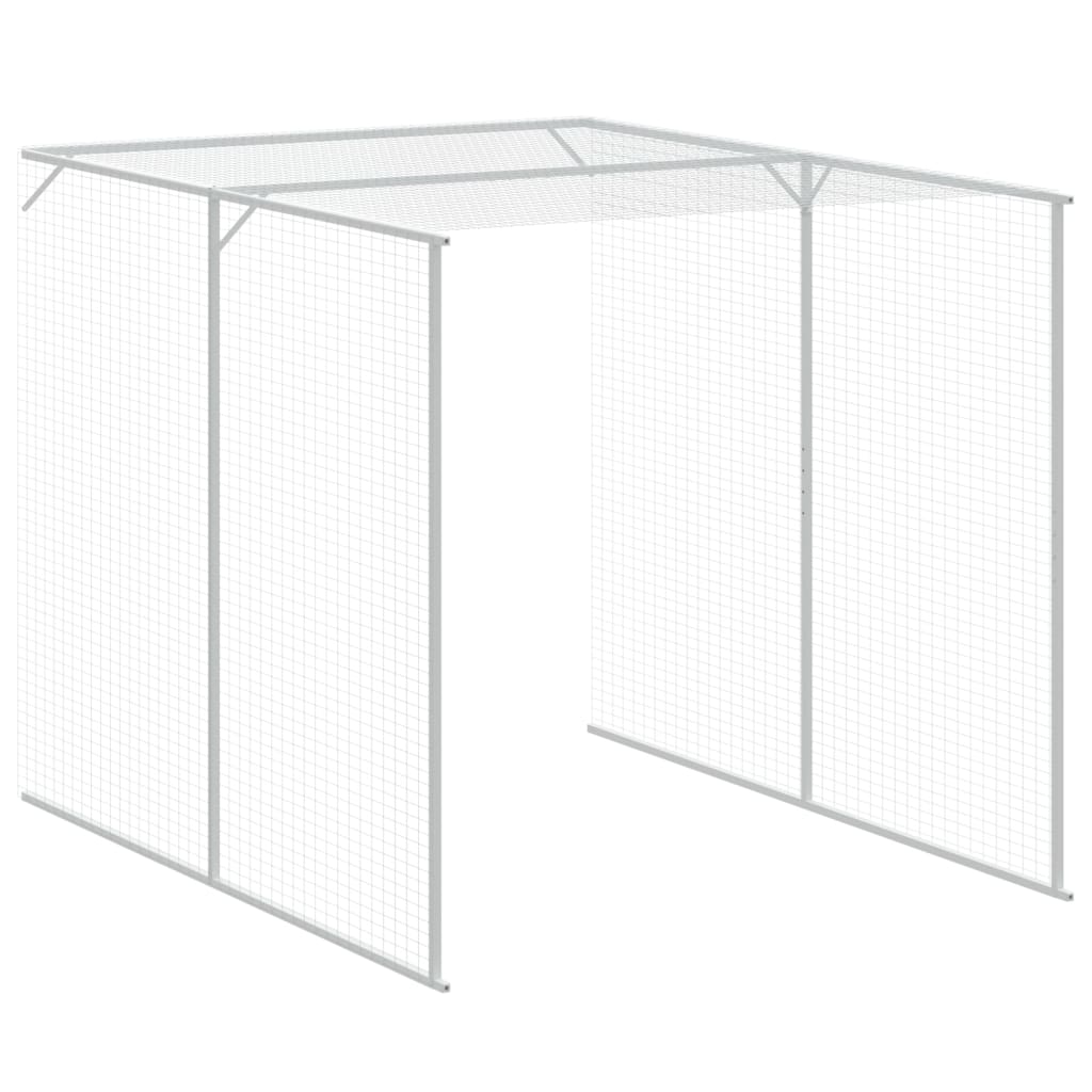 Chicken Cage with Run Anthracite 165x863x181 cm Galvanised Steel