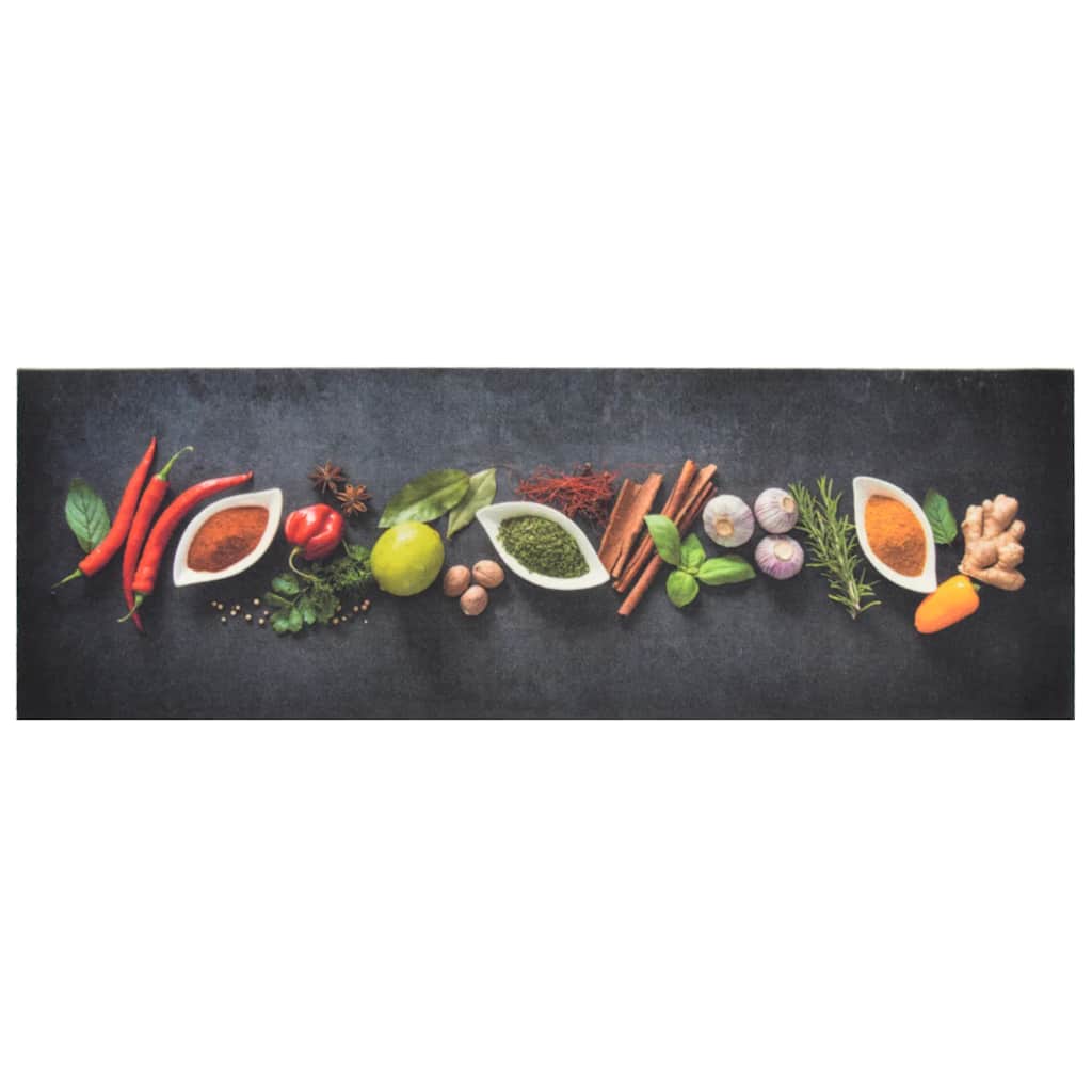 Kitchen Rug Washable Spices 60x180 cm Velvet