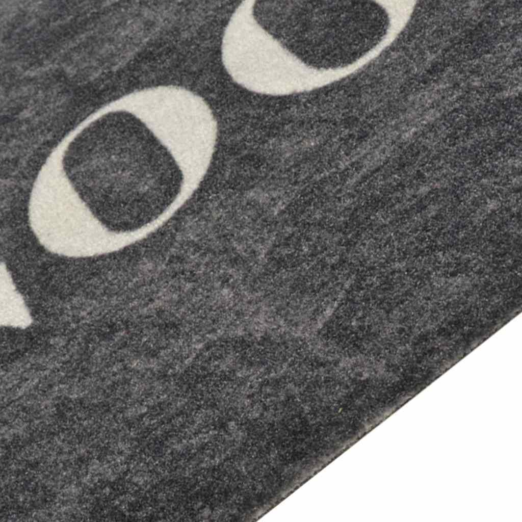 Kitchen Rug | Black | Velvet (100% polyamide), Latex | 60x180 cm