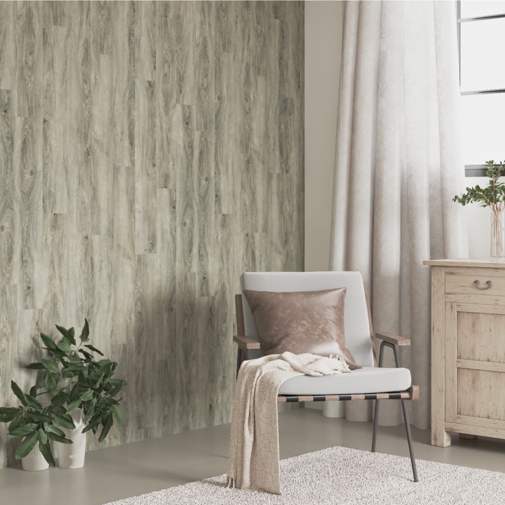 Wall Panels Wood Look Grey PVC 4,12 m²