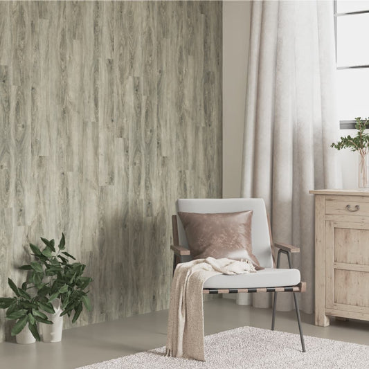 Wall Panels Wood Look Grey PVC 4,12 m²