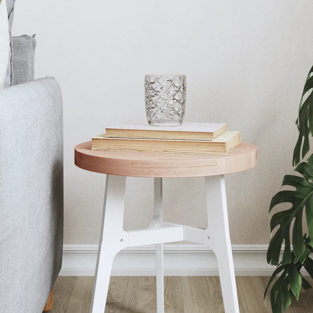 vidaXL Table Top Ø30x2.5 cm Round Solid Wood Beech