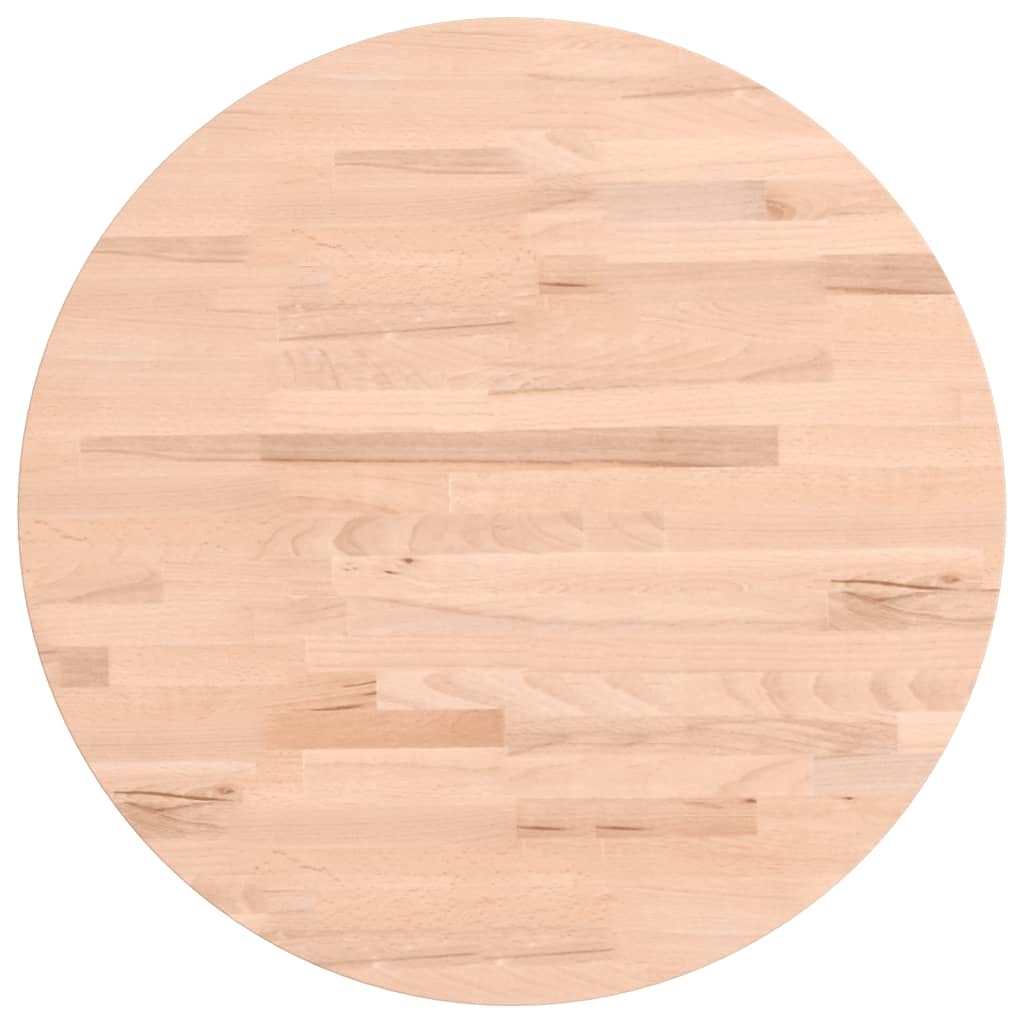 vidaXL Table Top Ø50x2.5 cm Round Solid Wood Beech