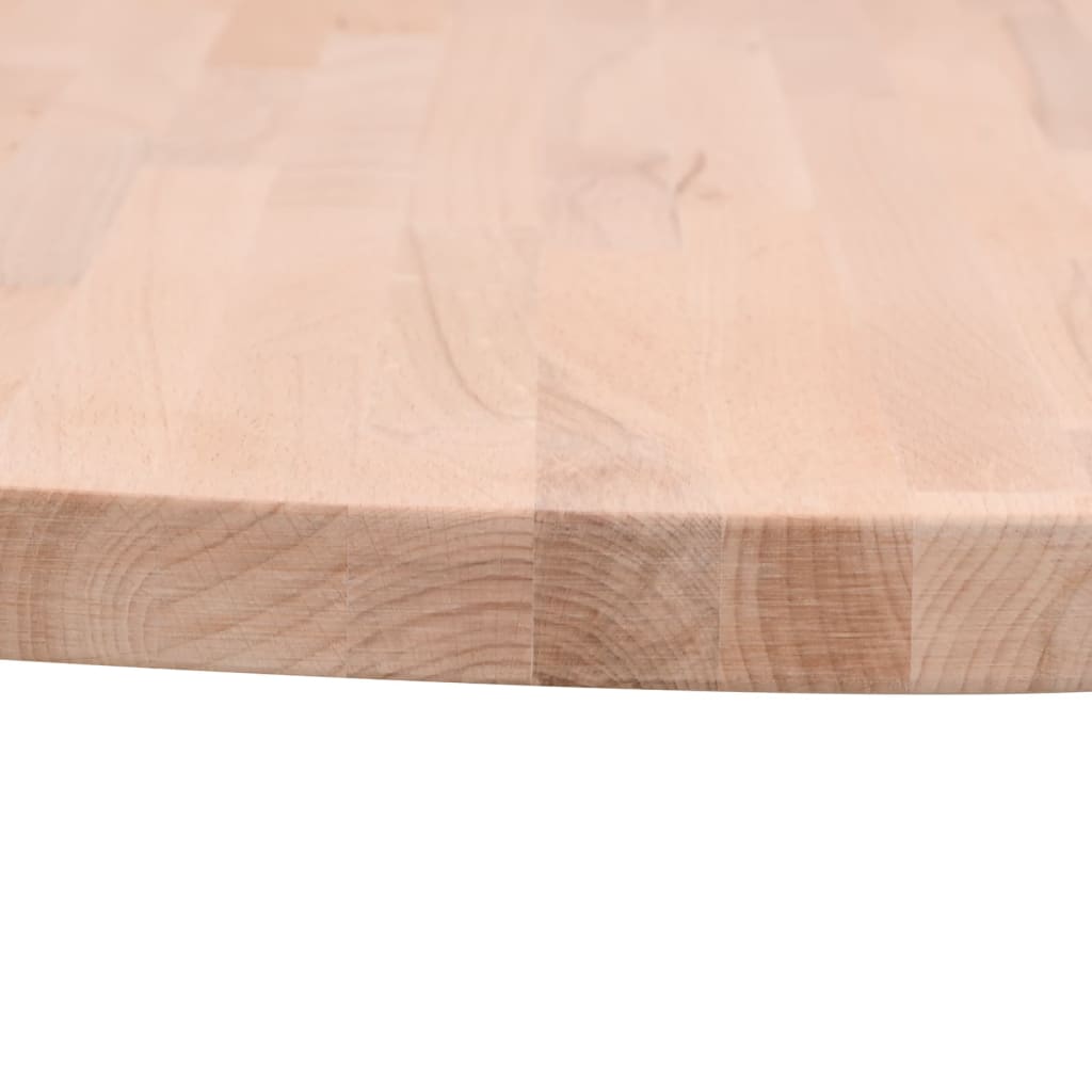 Table Top Ø70x2.5 cm Round Solid Wood Beech