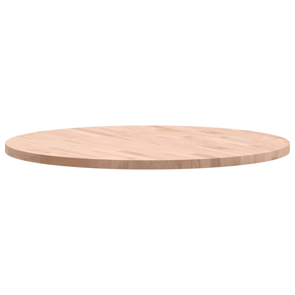 vidaXL Table Top Ø80x2.5 cm Round Solid Wood Beech