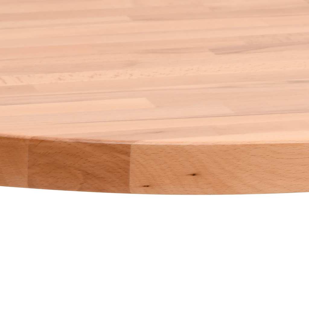 Table Top Ø60x2.5 cm Round Solid Wood Beech