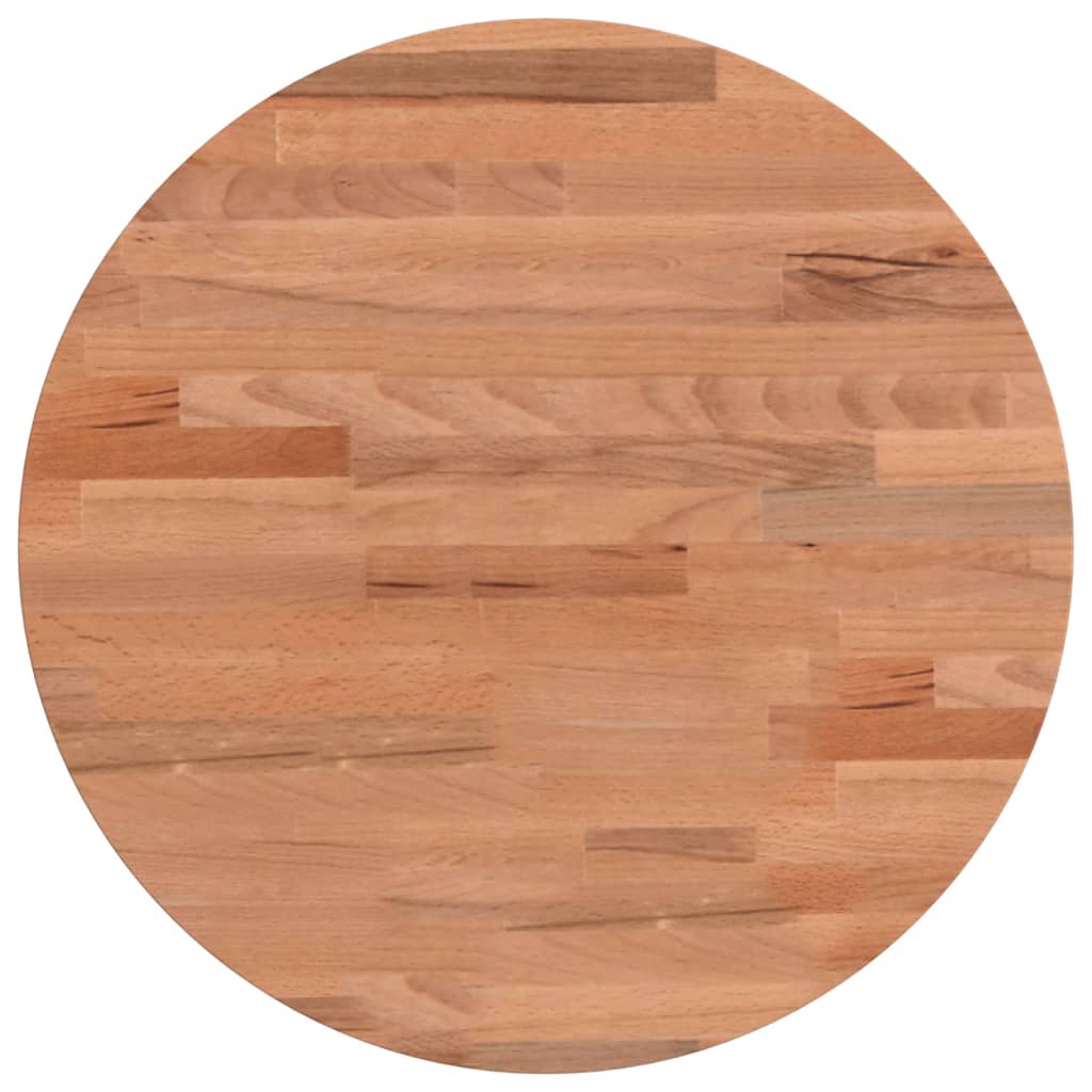 vidaXL Table Top Ø40x4 cm Round Solid Wood Beech