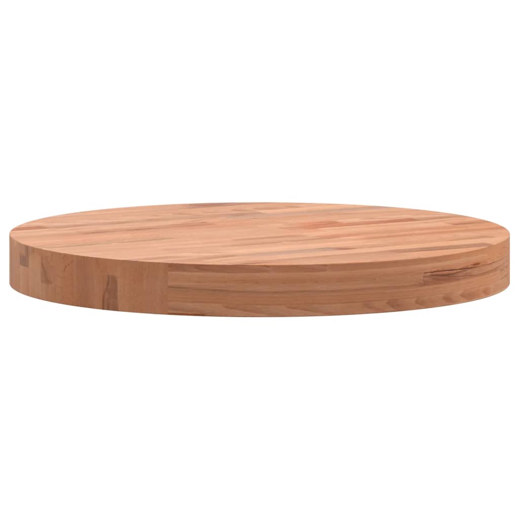 vidaXL Table Top Ø40x4 cm Round Solid Wood Beech