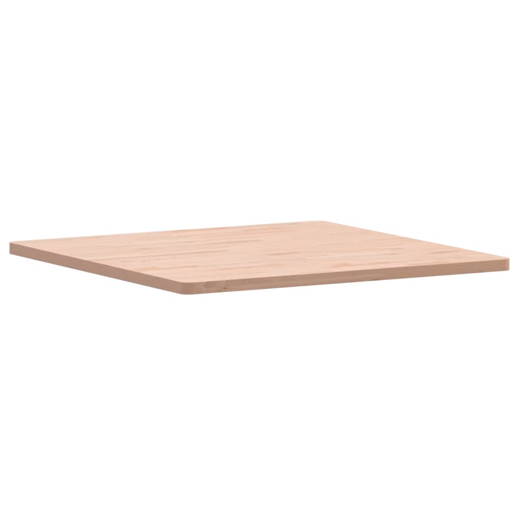 Table Top 80x80x2.5 cm Square Solid Wood Beech