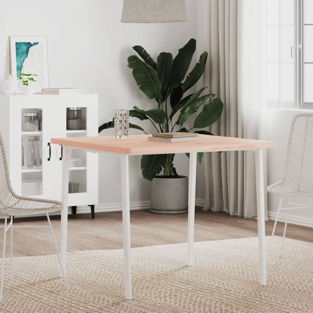 Table Top 80x80x2.5 cm Square Solid Wood Beech