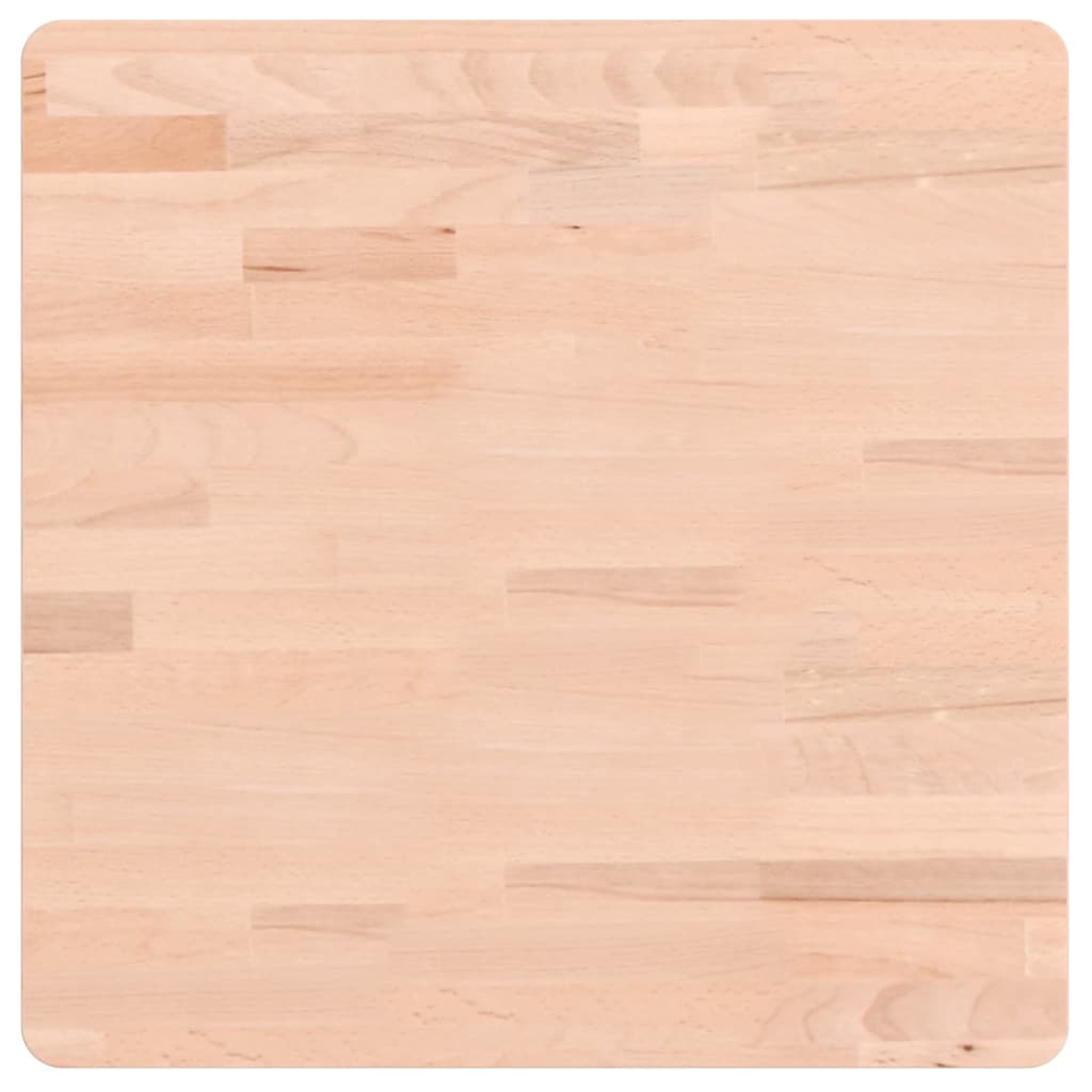 Table Top 50x50x4 cm Square Solid Wood Beech