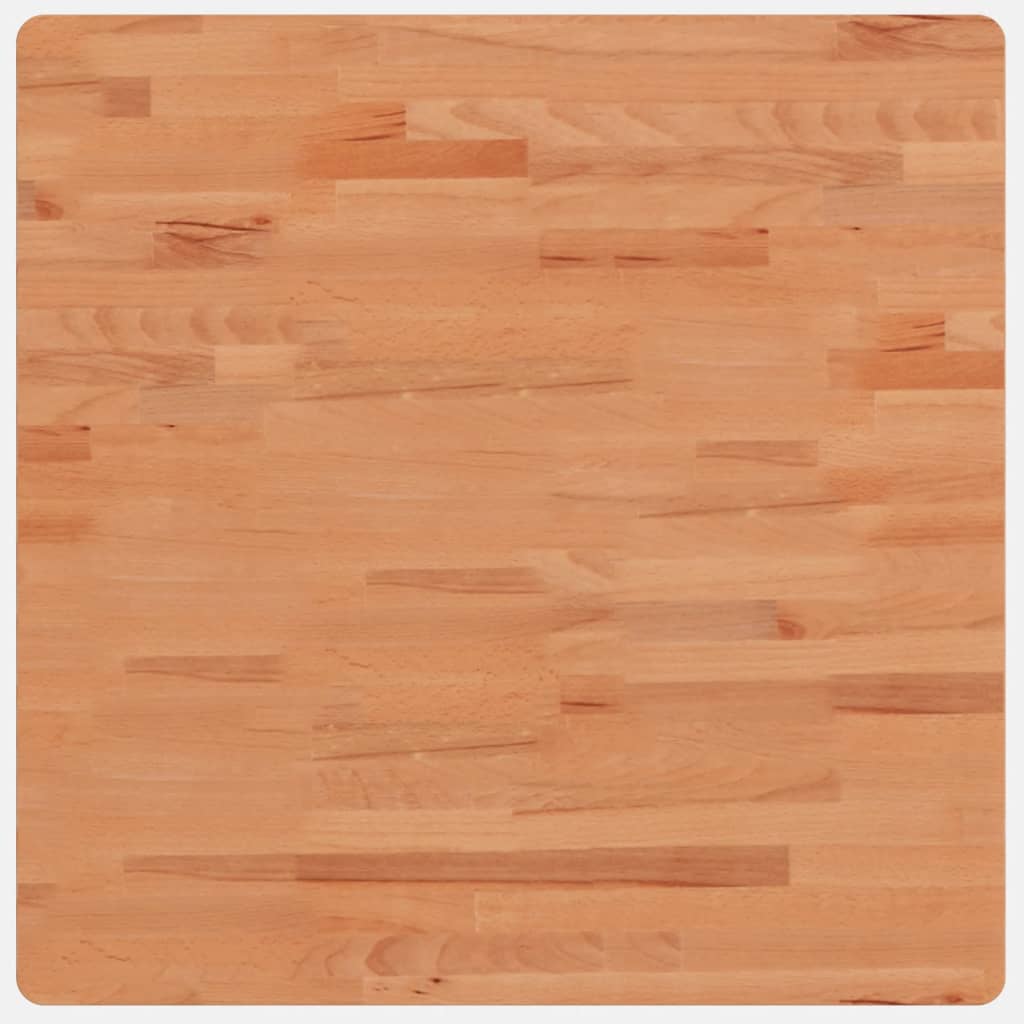 Table Top 70x70x2.5 cm Square Solid Wood Beech
