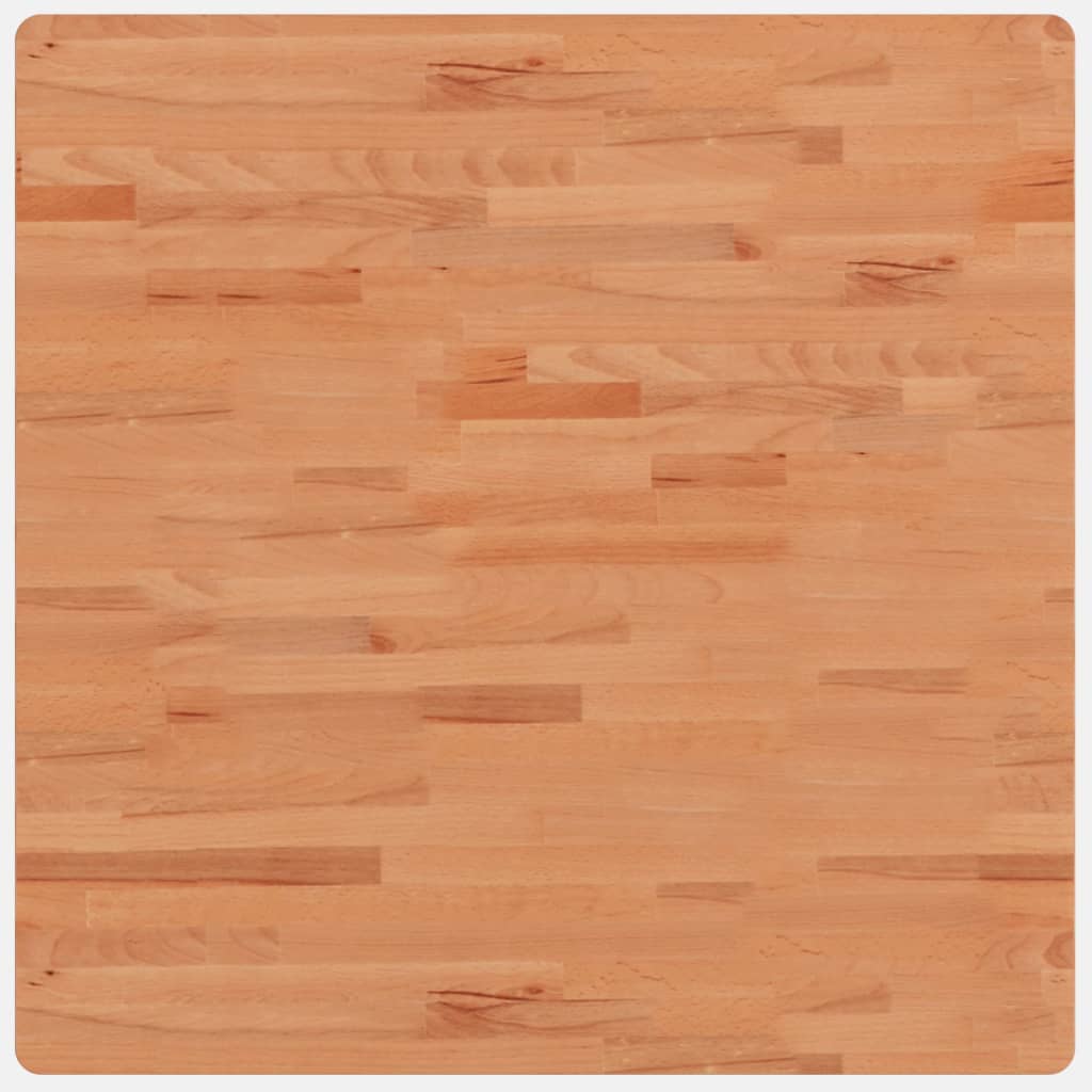 Table Top 80x80x2.5 cm Square Solid Wood Beech