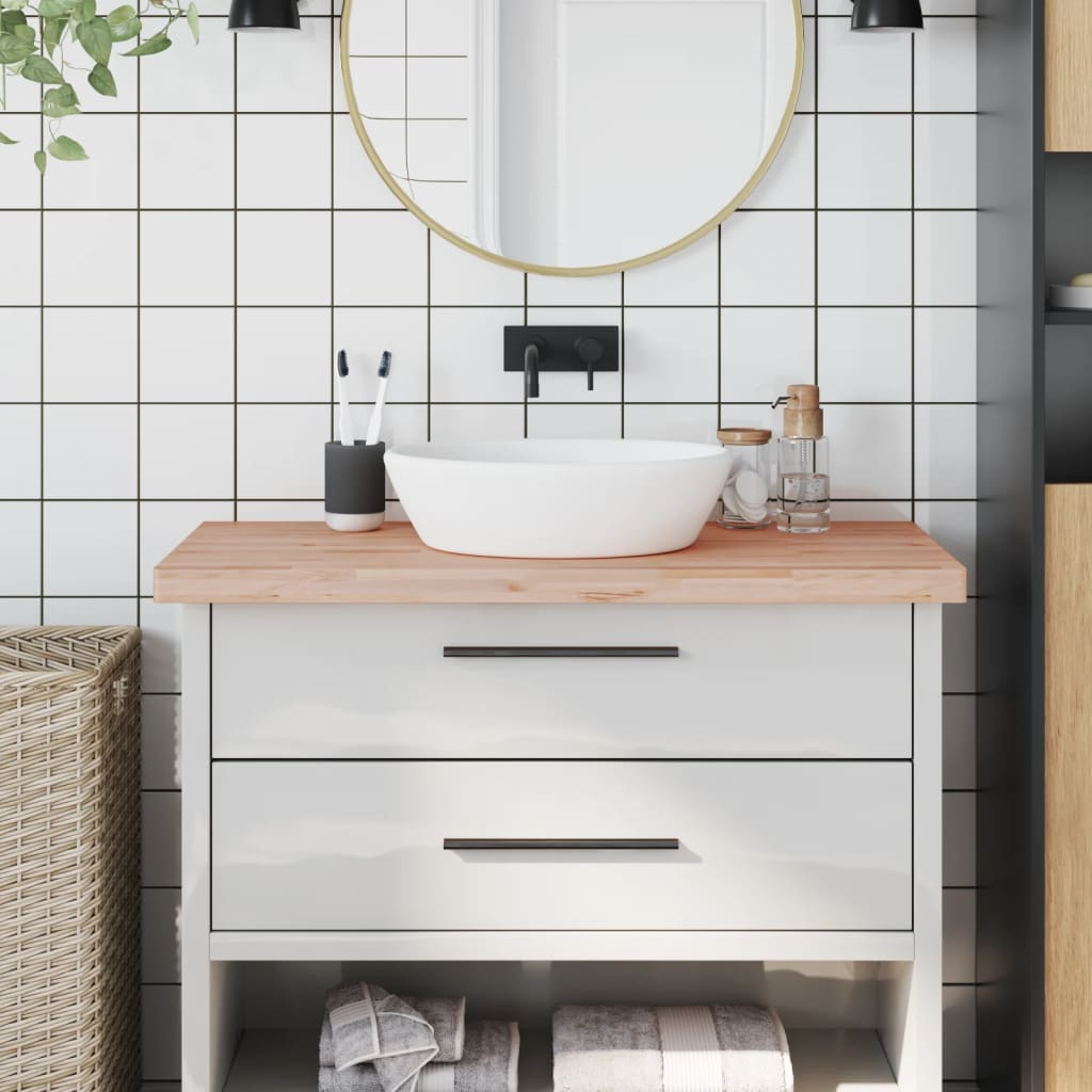 Bathroom Countertop 100x60x4 cm Solid Wood Beech