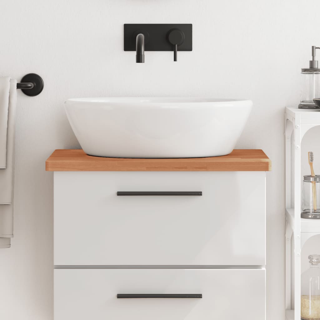 vidaXL Bathroom Countertop 60x40x2.5 cm Solid Wood Beech