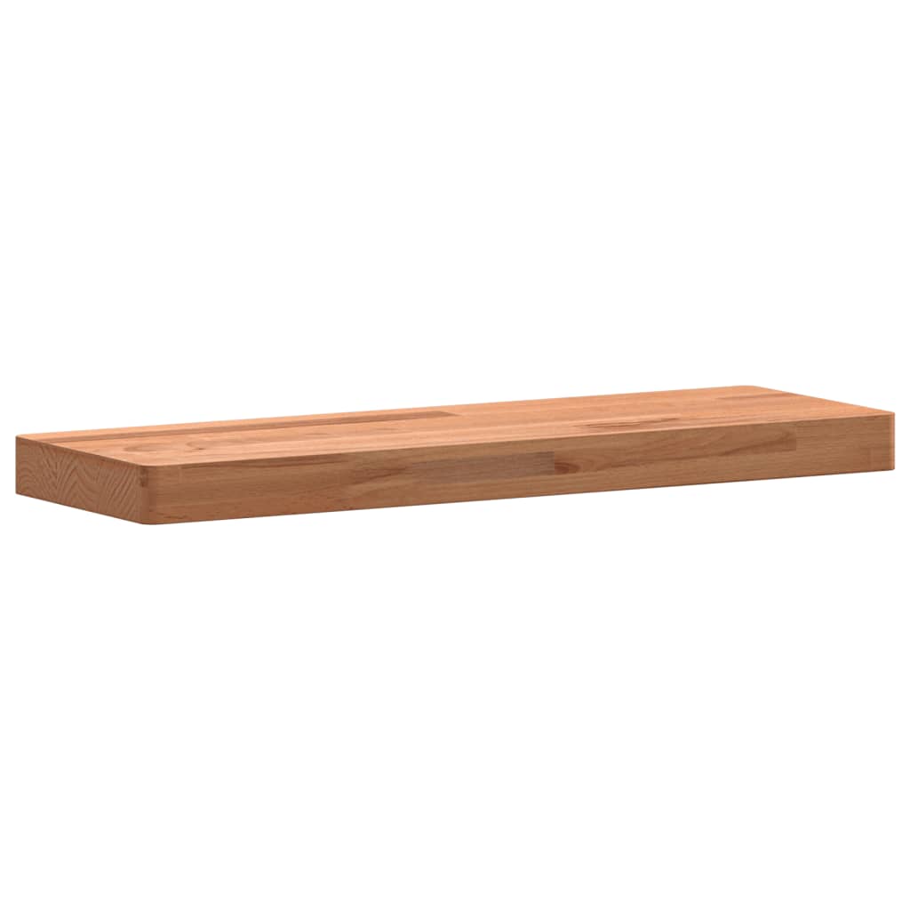 vidaXL Wall Shelf 60x20x4 cm Solid Wood Beech