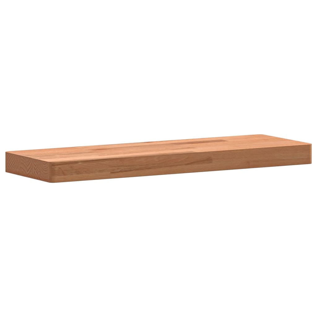 vidaXL Wall Shelf 60x20x4 cm Solid Wood Beech