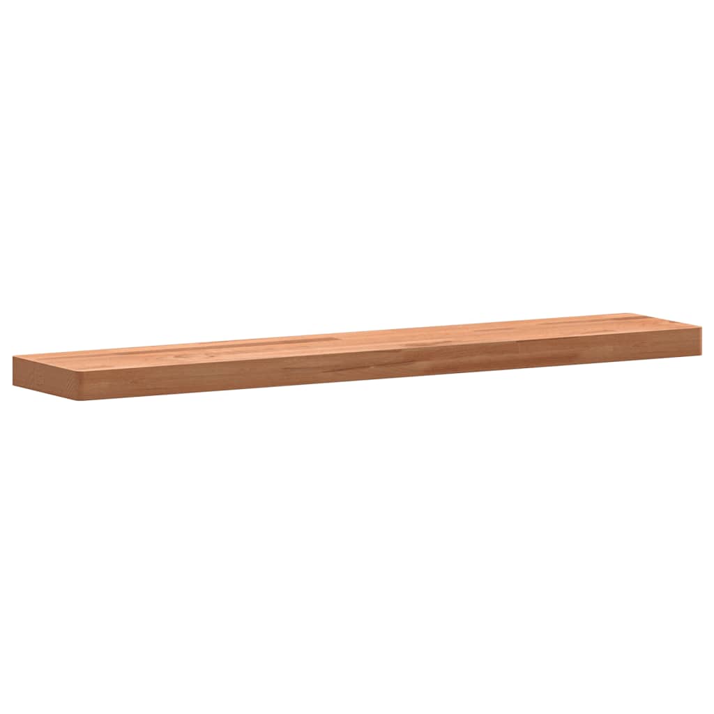 vidaXL Wall Shelf 100x20x4 cm Solid Wood Beech