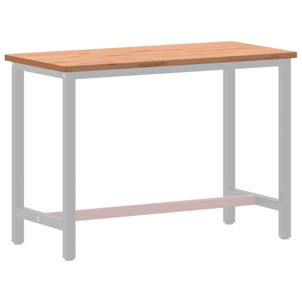 vidaXL Desk Top 115x55x2.5 cm Solid Wood Beech