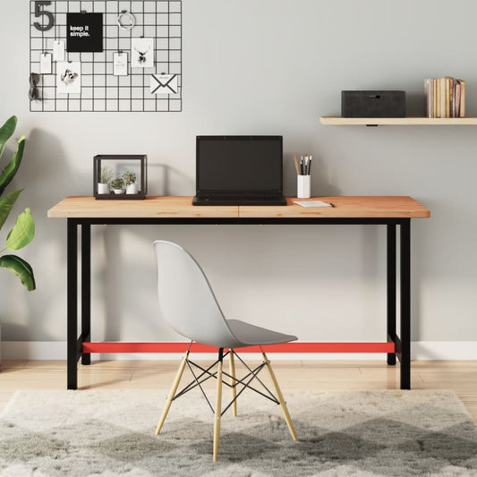 vidaXL Desk Top 150x55x2.5 cm Solid Wood Beech