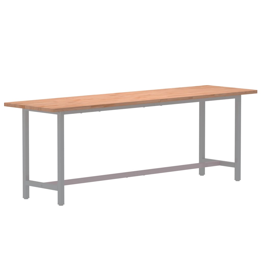 vidaXL Desk Top 200x55x2.5 cm Solid Wood Beech