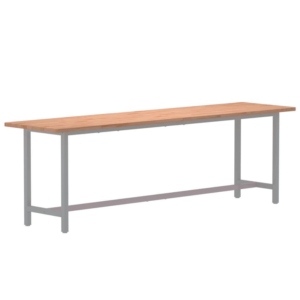 vidaXL Desk Top 220x55x2.5 cm Solid Wood Beech