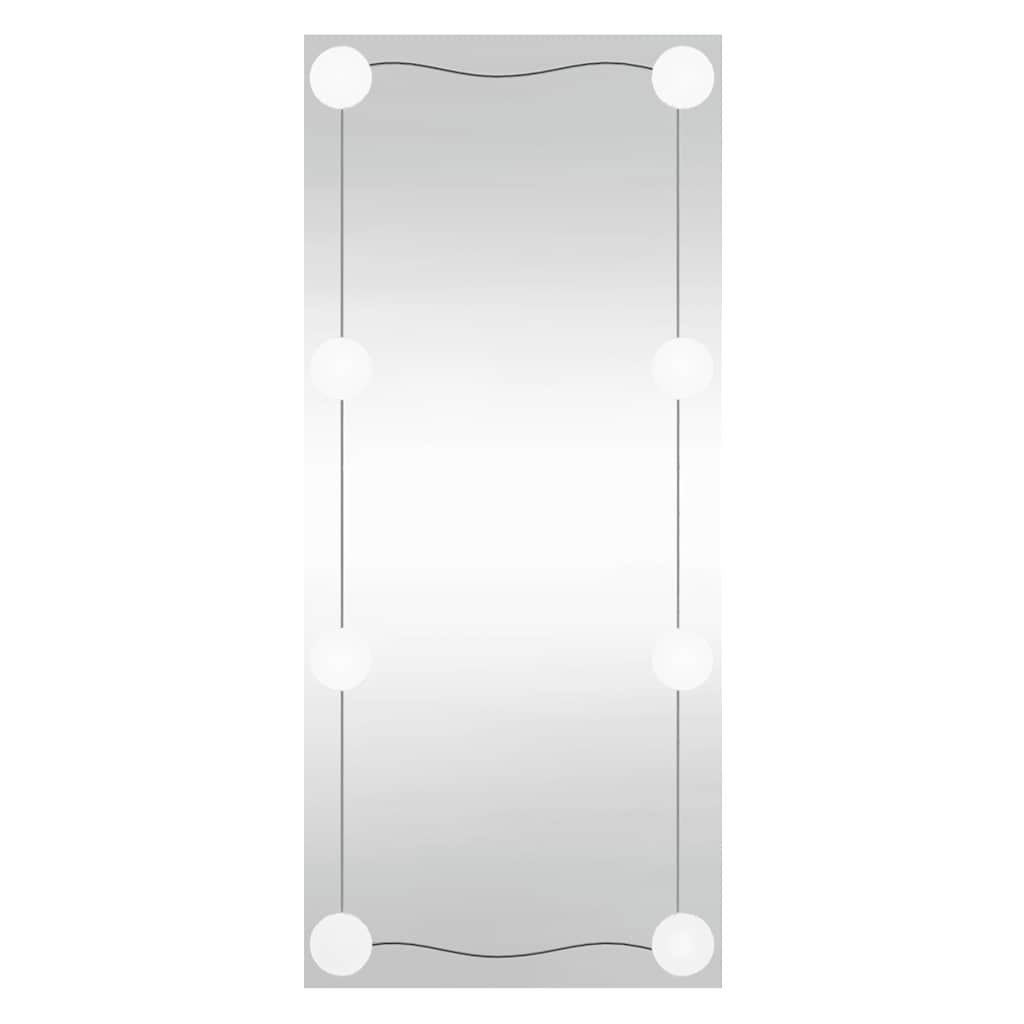 Wall Mirror with LED Lights 30x80 cm Glass Rectangle