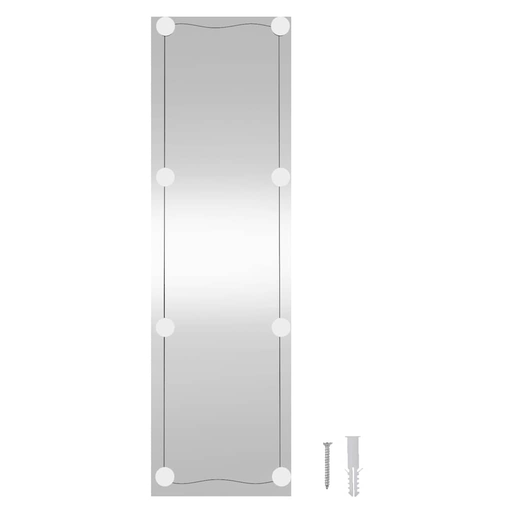 Wall Mirror with LED Lights 30x100 cm Glass Rectangle