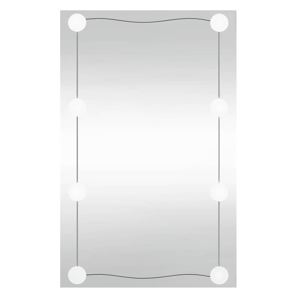 Wall Mirror with LED Lights 40x60 cm Glass Rectangle