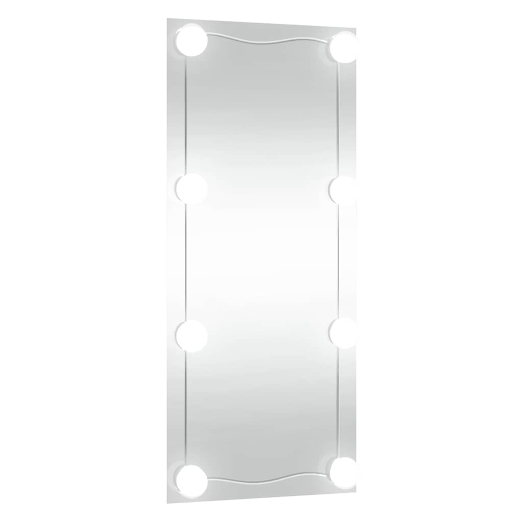 Wall Mirror with LED Lights 40x80 cm Glass Rectangle