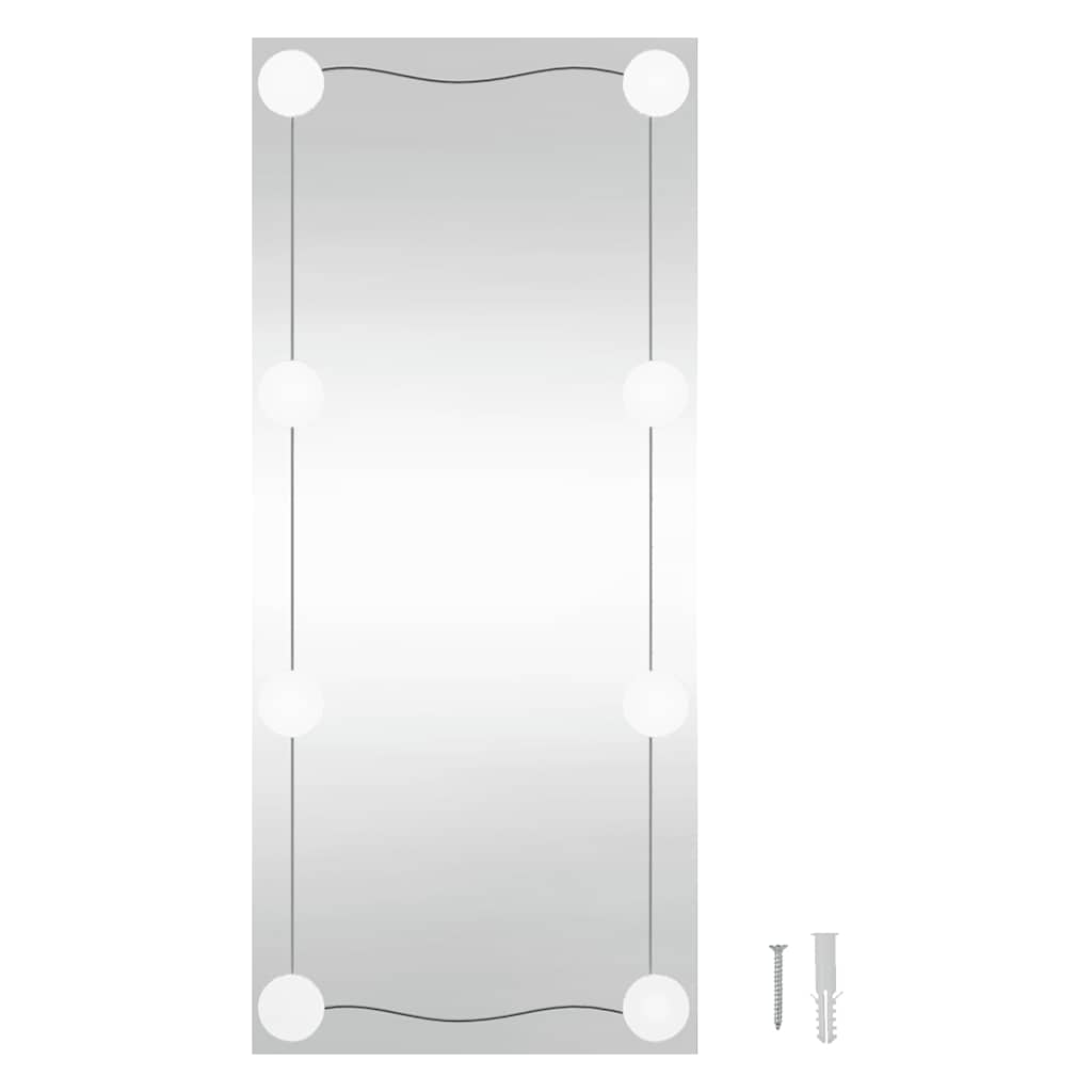 Wall Mirror with LED Lights 50x100 cm Glass Rectangle