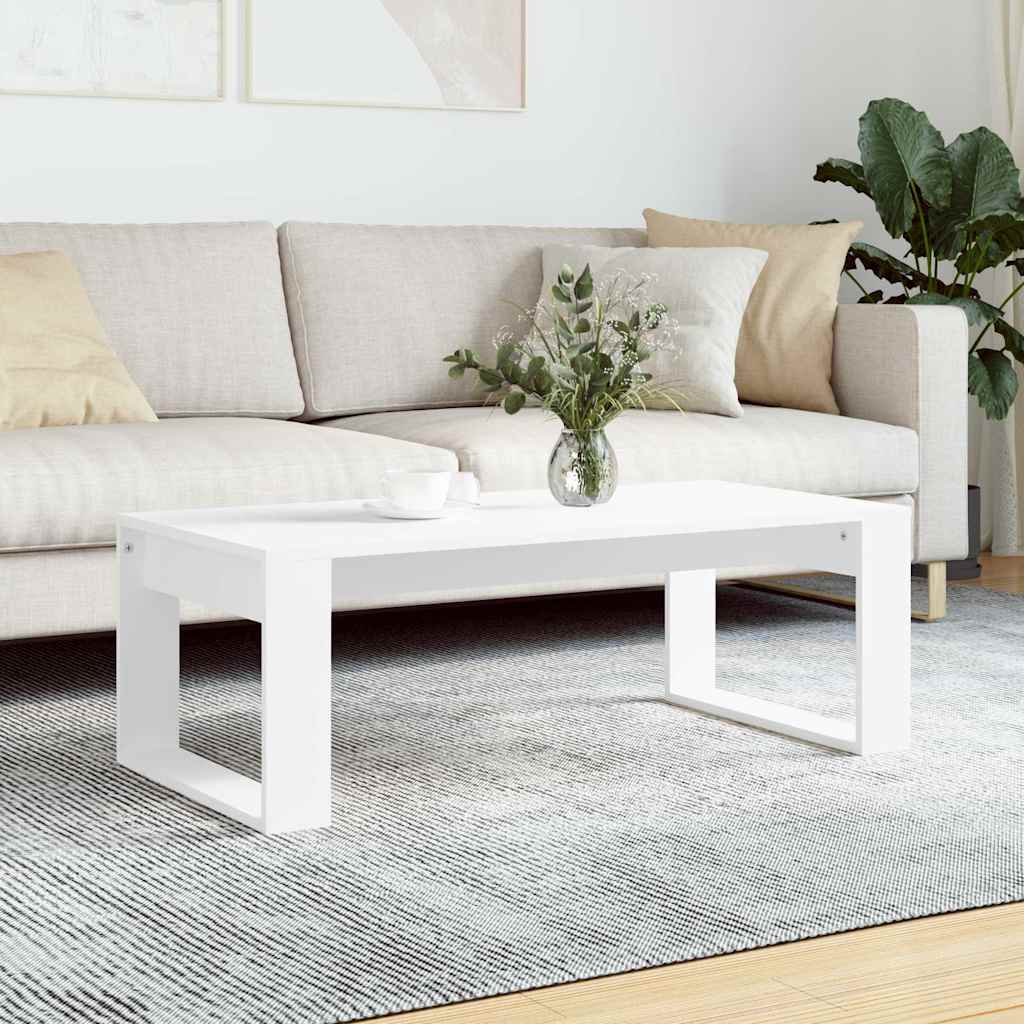 Coffee Table White 102x50x35 cm Engineered Wood