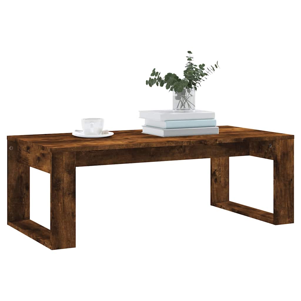 Coffee Table Smoked Oak 102x50x35 cm Engineered Wood