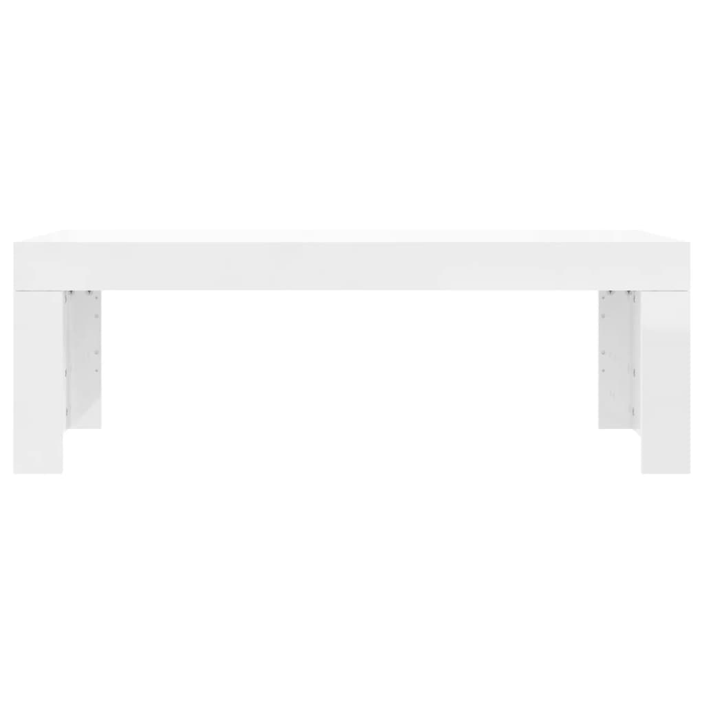 vidaXL Coffee Table High Gloss White 102x50x36 cm Engineered Wood