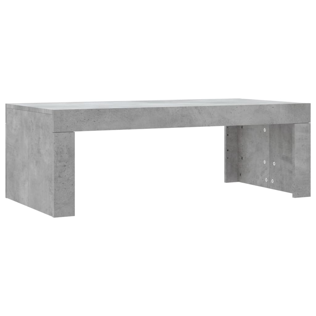 Coffee Table Concrete Grey 102x50x36 cm Engineered Wood