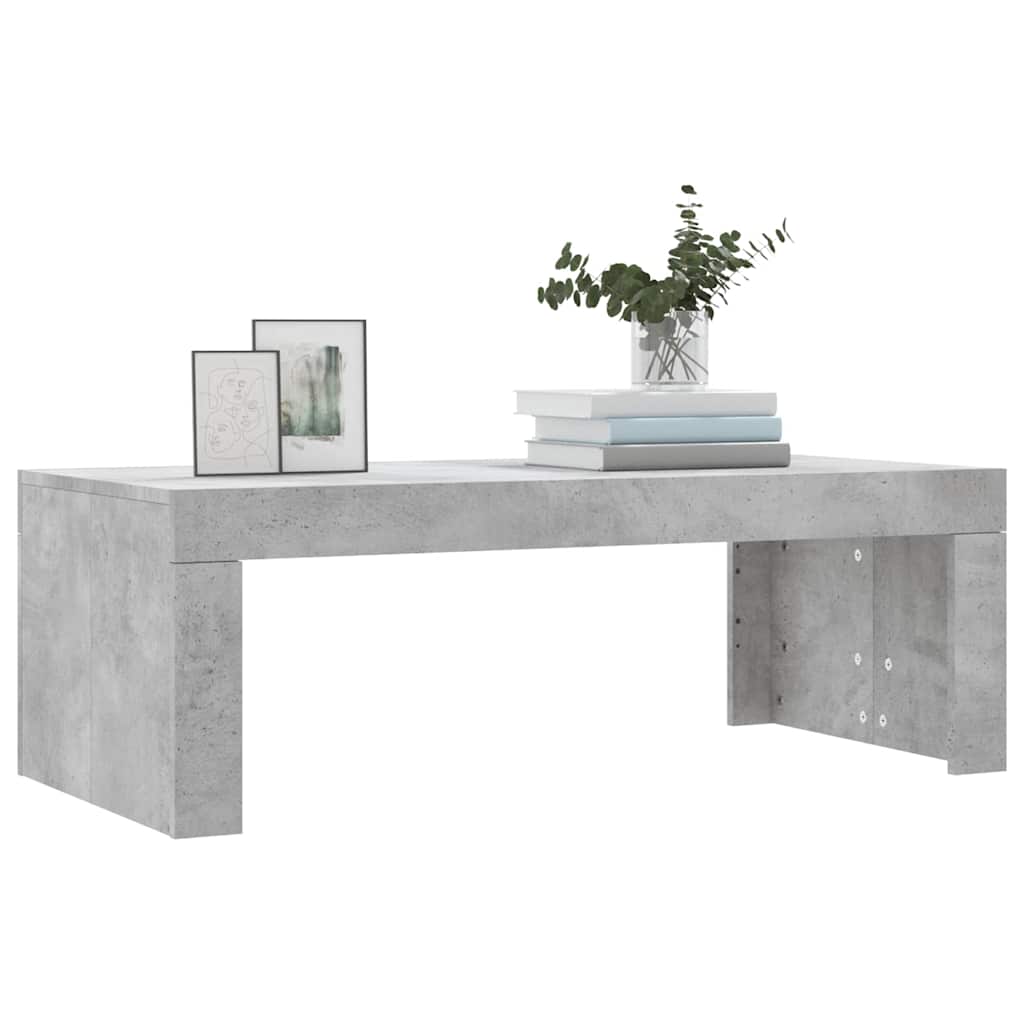 Coffee Table Concrete Grey 102x50x36 cm Engineered Wood