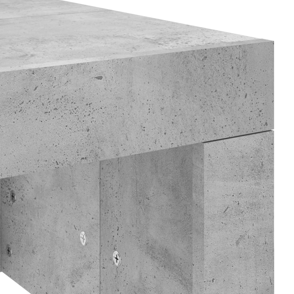 Coffee Table Concrete Grey 102x50x36 cm Engineered Wood