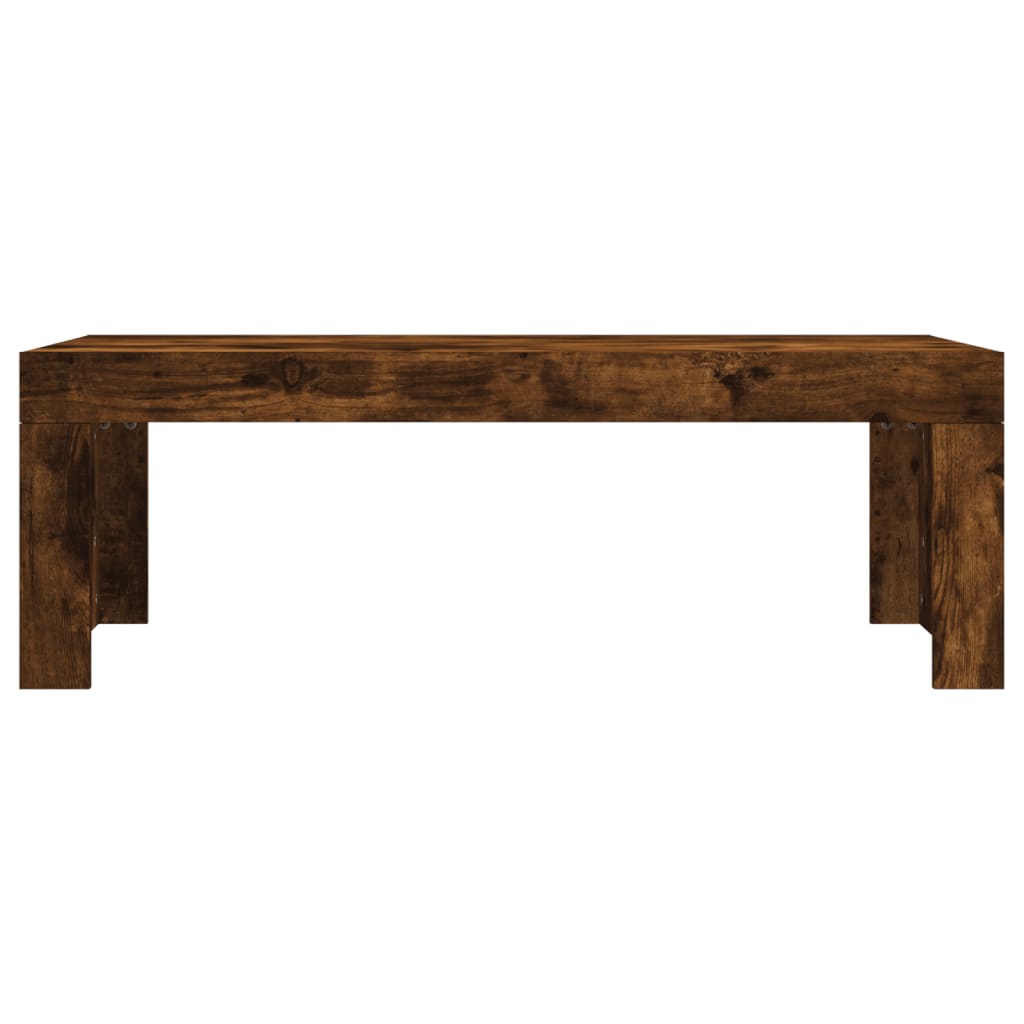 Coffee Table Smoked Oak 102x50x36 cm Engineered Wood