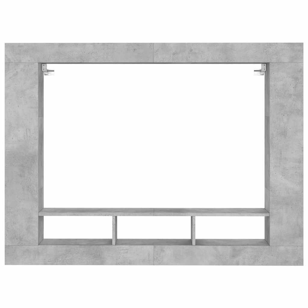 TV Cabinet Concrete Grey 152x22x113 cm Engineered Wood