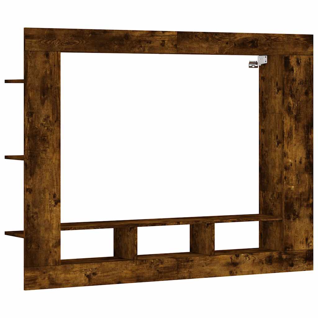 TV Cabinet Smoked Oak 152x22x113 cm Engineered Wood