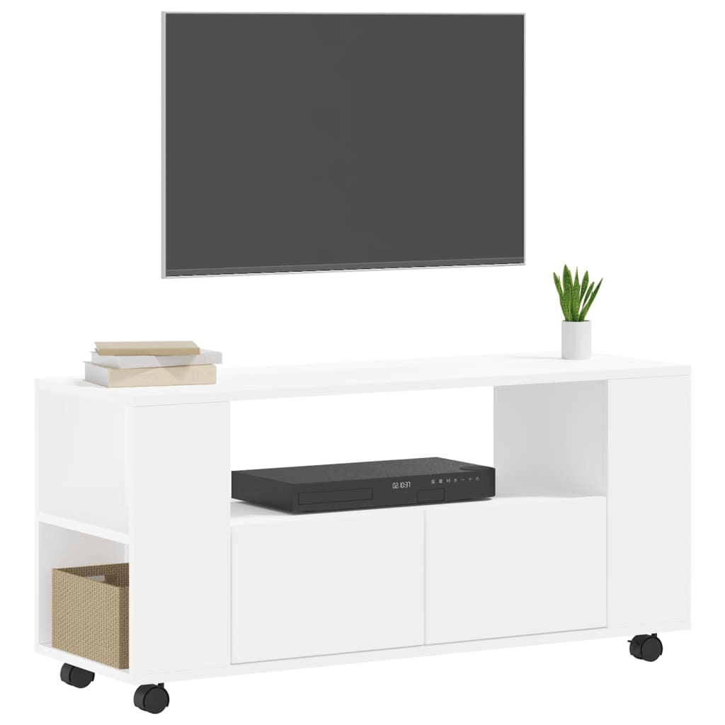TV Cabinet White 102x34,5x43 cm Engineered Wood