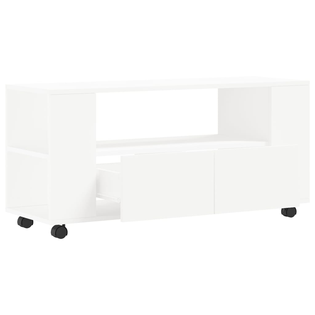 TV Cabinet White 102x34,5x43 cm Engineered Wood